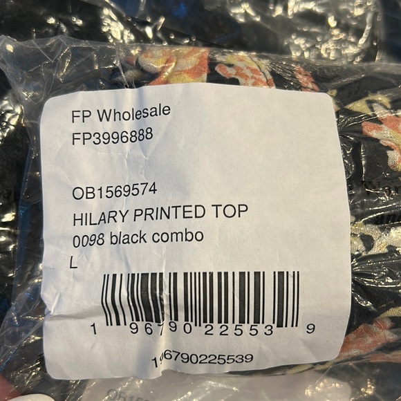 FREE PEOPLE | Hilary Printed Top in Black Combo - Picture 5 of 5